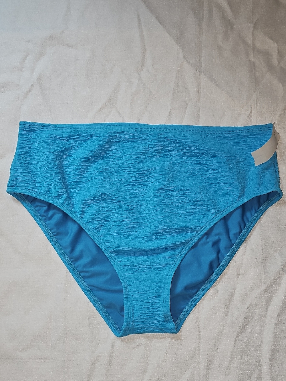 N for Next Women's XL Textured Blue/Aqua Bikini Bottoms NWOT